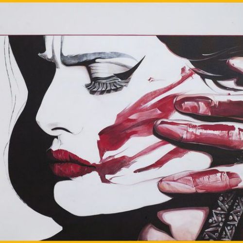 Make up victim – Dimension : 150x100 cm. – Plus dispo