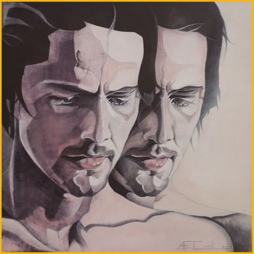 Double Je – Dimension : 80x80 cm. – Plus disponible