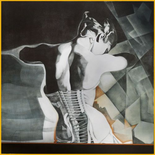 Le corset – Dimension : 80x80 cm. – Prix : 1900€