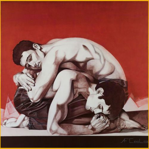 Enlacement – Dimension : 120x120 cm. – Plus dispo