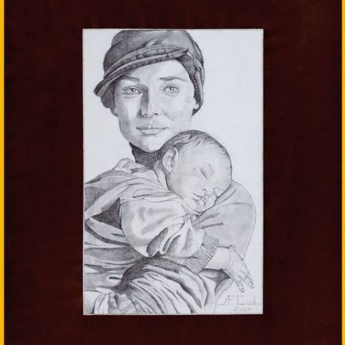 Modern maternity – Dimension : 100x65 cm. – Prix : 1100€