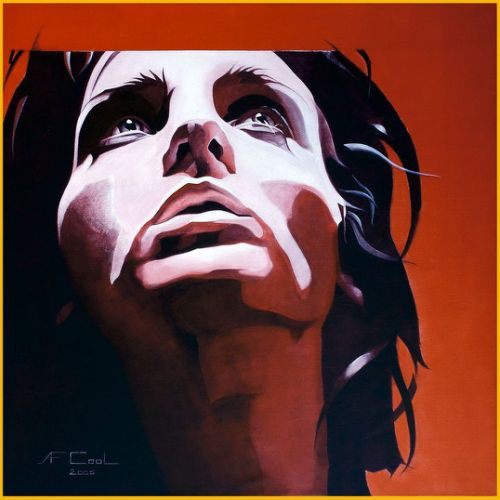 Regard vers l’incandescence – Dimension : 100x100 cm. – Prix : 2500€