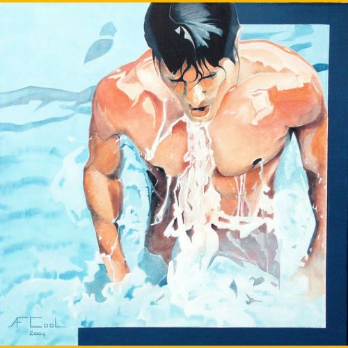 Et le sixième jour Dieu créa l’Homme – Dimension : 100x100 cm. – Prix : 2700€