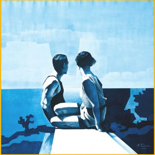 Les baigneurs – Dimension : 120x120 cm. – Prix : 3800€