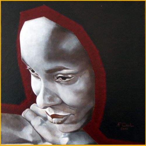 Un ruban rouge pour l’Afrique – Dimension : 60x60 - Plus dispo