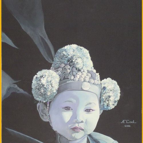 L’enfant de Porcelaine – Dimension : 50x61 cm. – Plus disponible